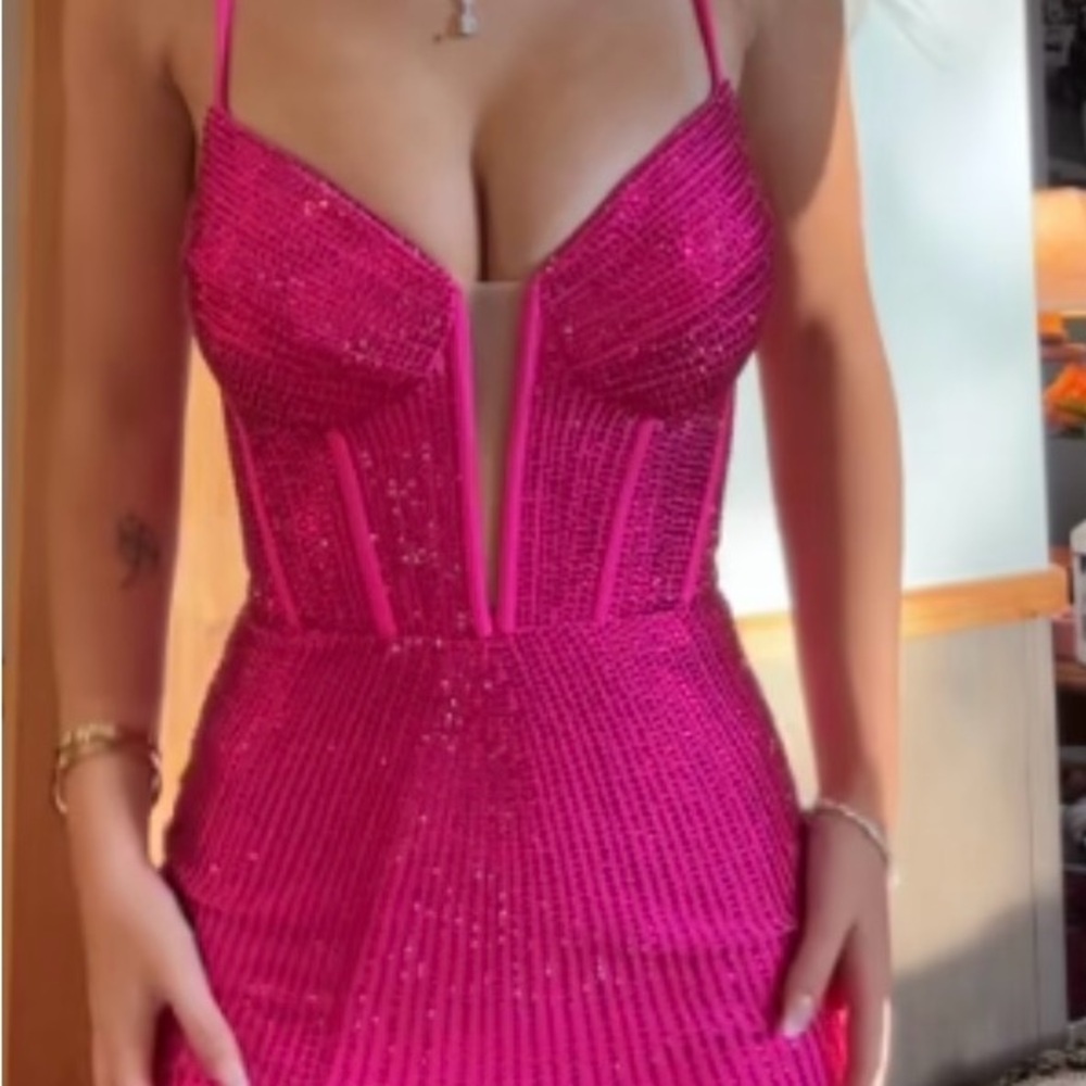 Elegant Pink Sherri Hill Prom Dress